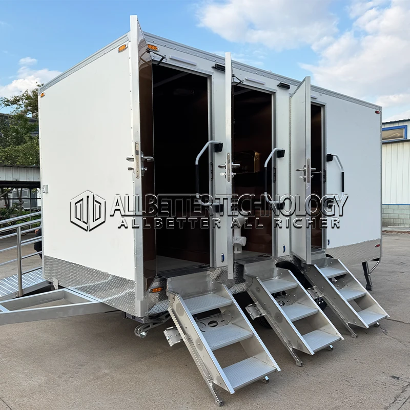 Allbetter Mobile Portable Luxury Restrooms Camping Toilet Trailer and Shower Restroom Trailer Bathroom Trailer for Sale