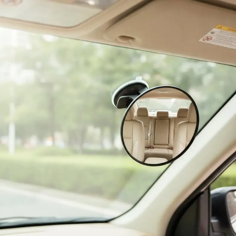 Interior Rear View Mirror 360° Rotates Durable Long Lasting HD 1PC Universal Fit for All Vehicle Types