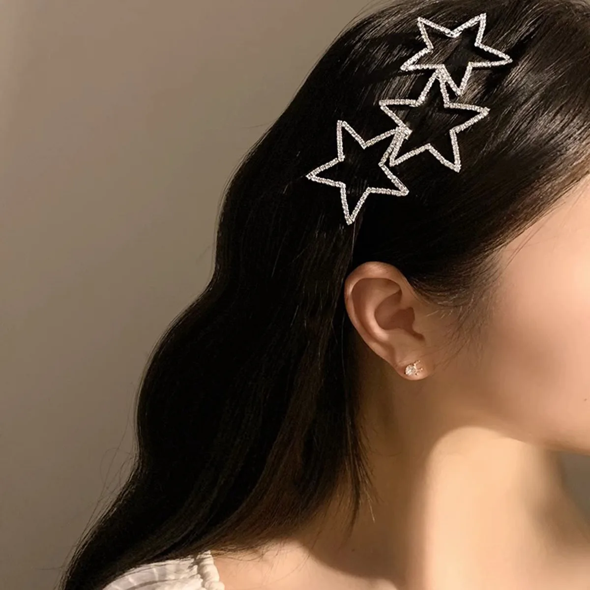 Star Headband New Fashion Women Silver Hollow Pentagram Star Hairbands Geometric Thin Headbands Elegant Headdress Jewelry