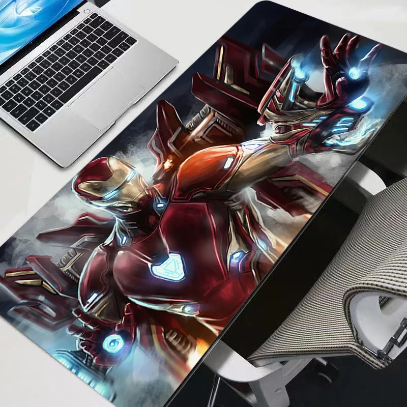 الألعاب لوحة المفاتيح البساط الكمبيوتر المحمول HD طباعة أنيمي ماوس الوسادة مكتب الكمبيوتر الرجل الحديدي المطاط تمديد مكتب حصيرة ألعاب الكمبيوتر خزانة ماوس #2