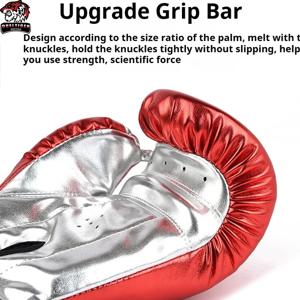 DUELTIGER Fiber Boxing Gloves for Adults Muay Thai Training Gloves Free Combat Punching Sandbag Fighting Fitness Accessories