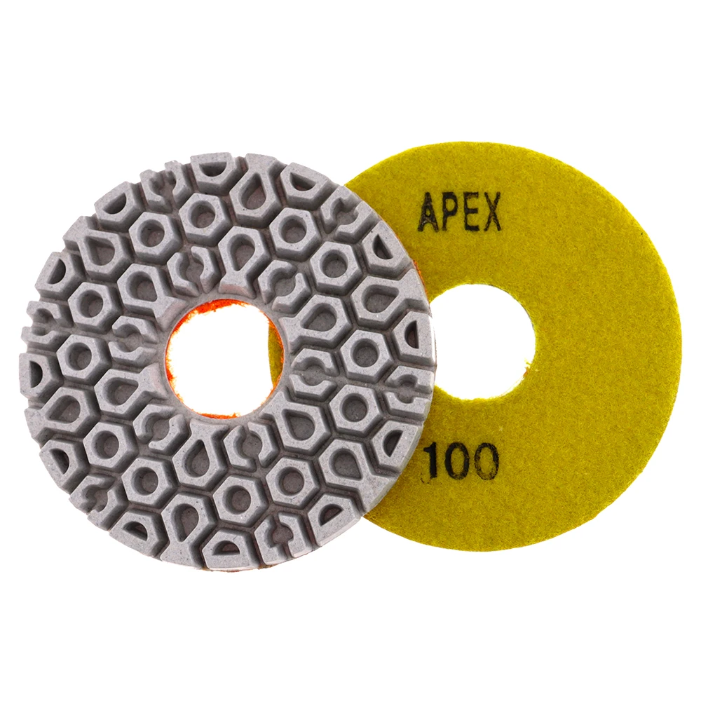 7PCS 5Inch Diamond Polishing Pad Aggressive Grinding Sanding Disc For Granite Marble Stone Wet Use Edge Floor Polish Wheel