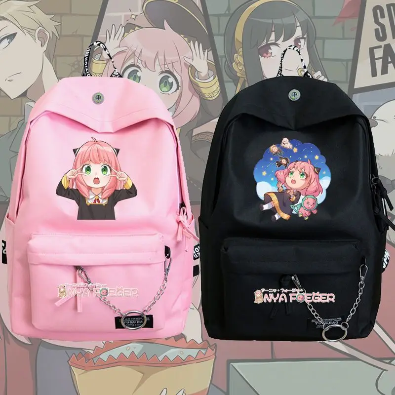 

Spy X Family Anya Anime Merchandise Student Cute Cartoon Double Shoulder Bag Backpack Girly Anime