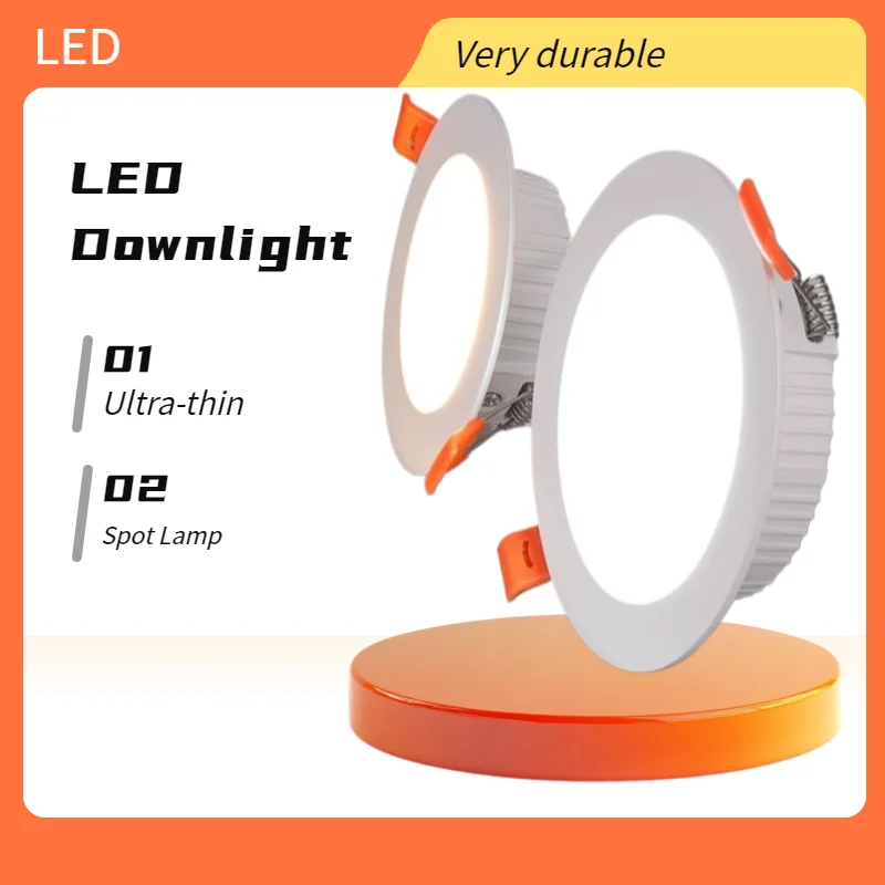 

Ultra-Thin LED Downlight 220V Recessed round Ceiling Light for Bedroom & Living Room Indoor Home Decor Spot Lamp