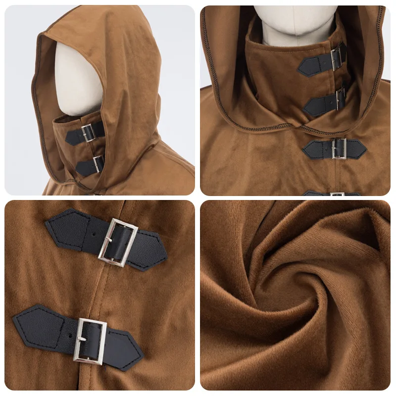 رداء راهب القرون الوسطى، عادة الراهب، عباءة المعالج، سترات الكاهن، أزياء تنكرية، زي المسرح، رأس بقلنسوة للهالوين #2