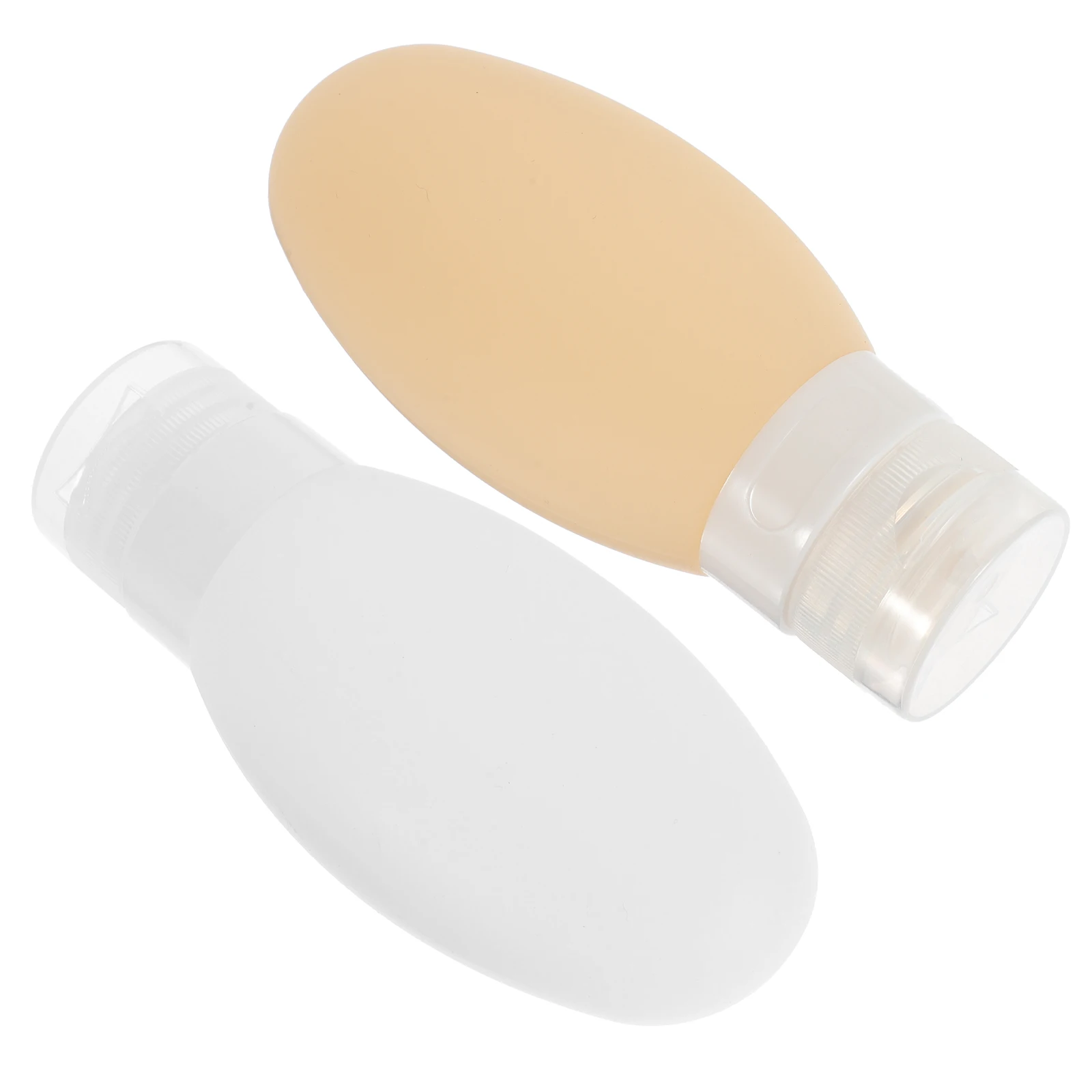 

2Pcs 100ml Silicone Travel Bottles Shampoo Dispenser Toiletries Containers Soft Durable Reusable Squeezable Portable for Trip