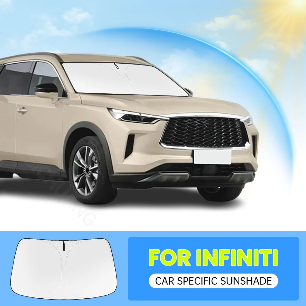 

Car Windshield Sun Shade Covers For Infiniti Q50 2014-2022 2023 2024 Visors Auto Front Window Sunscreen Sunshade Car Accessories