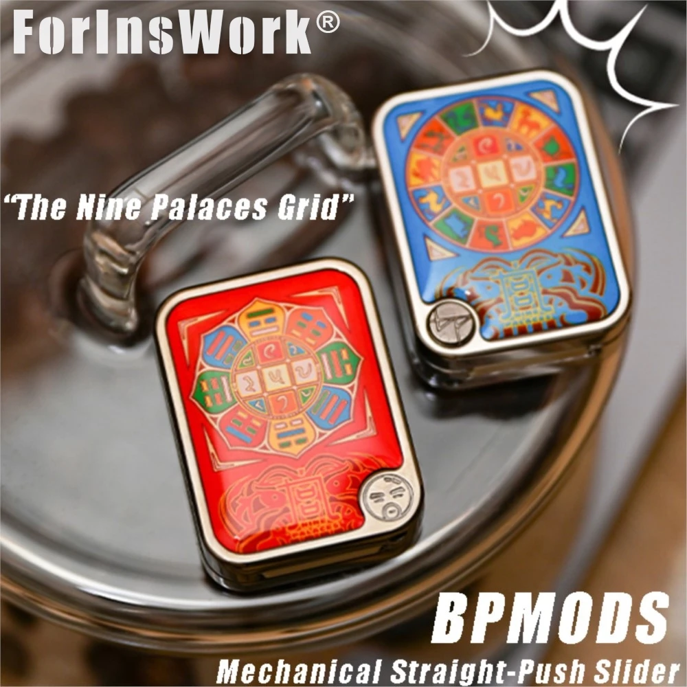 

BPMODS The Nine Palaces Grid S.S Механический прямой слайдер Push Аксессуары для офисного стола Непоседа Слайдер Настольные игрушки