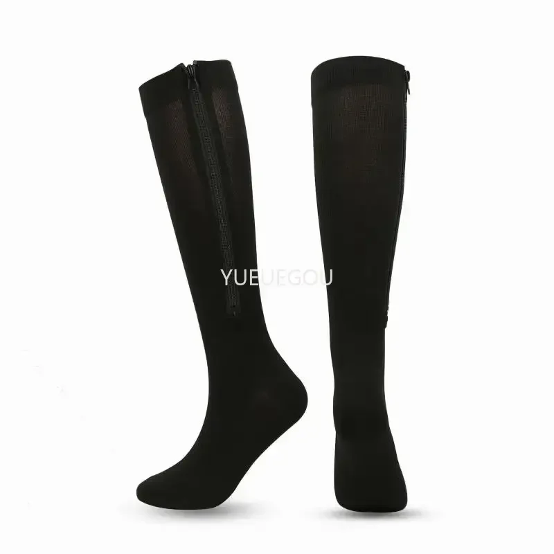Zipper Compression Socks  for Women Men Open Toe Support Stockings Pain Relief Varicose Veins Edema Sports Recovery