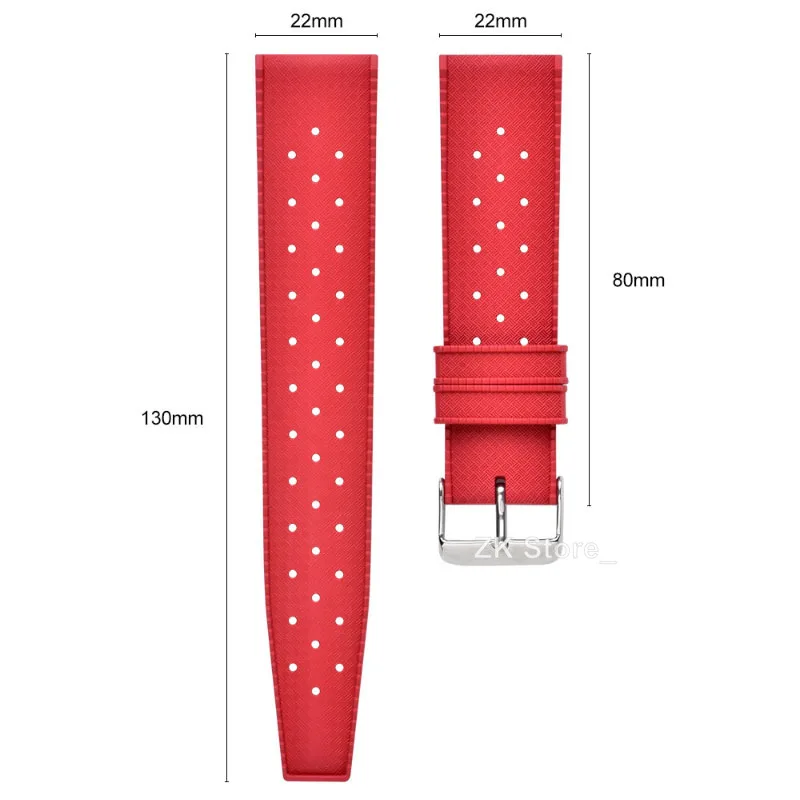 Tropical Silicone Watch Straps 18mm 20mm 22mm Quick Release Watchband for Omega Bracelet Belt Breathable Waterproof Rubber Bands