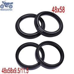 48x58x9.5/11.5 48X58 Motorcycle Front Fork Damper Oil Seal and Dust seal Dust Cover 48 58 9/11 (48*58*9/11) #d