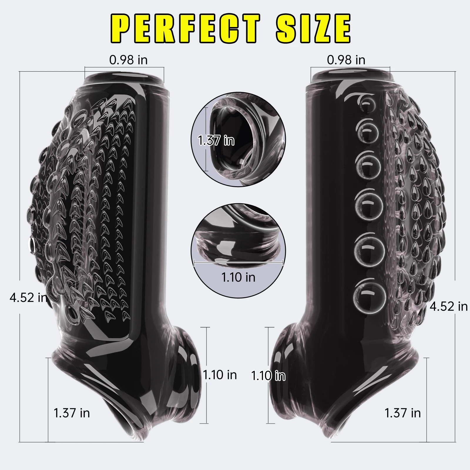 Silicone Penis Cock Rings Reusable Men Penis Sleeve Delay Ejaculation Penis Magnify Condoms Dick Sleeve Enlargement Sex Toys 18+ view 5