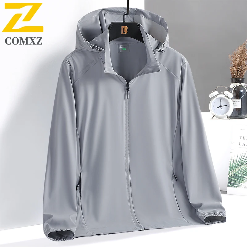 

High Quality Sunscreen Jacket 2025 New Solid Color Outdoor Versatile Travel Coat Loose Breathable Ice Silk Quick Drying Top 7XL