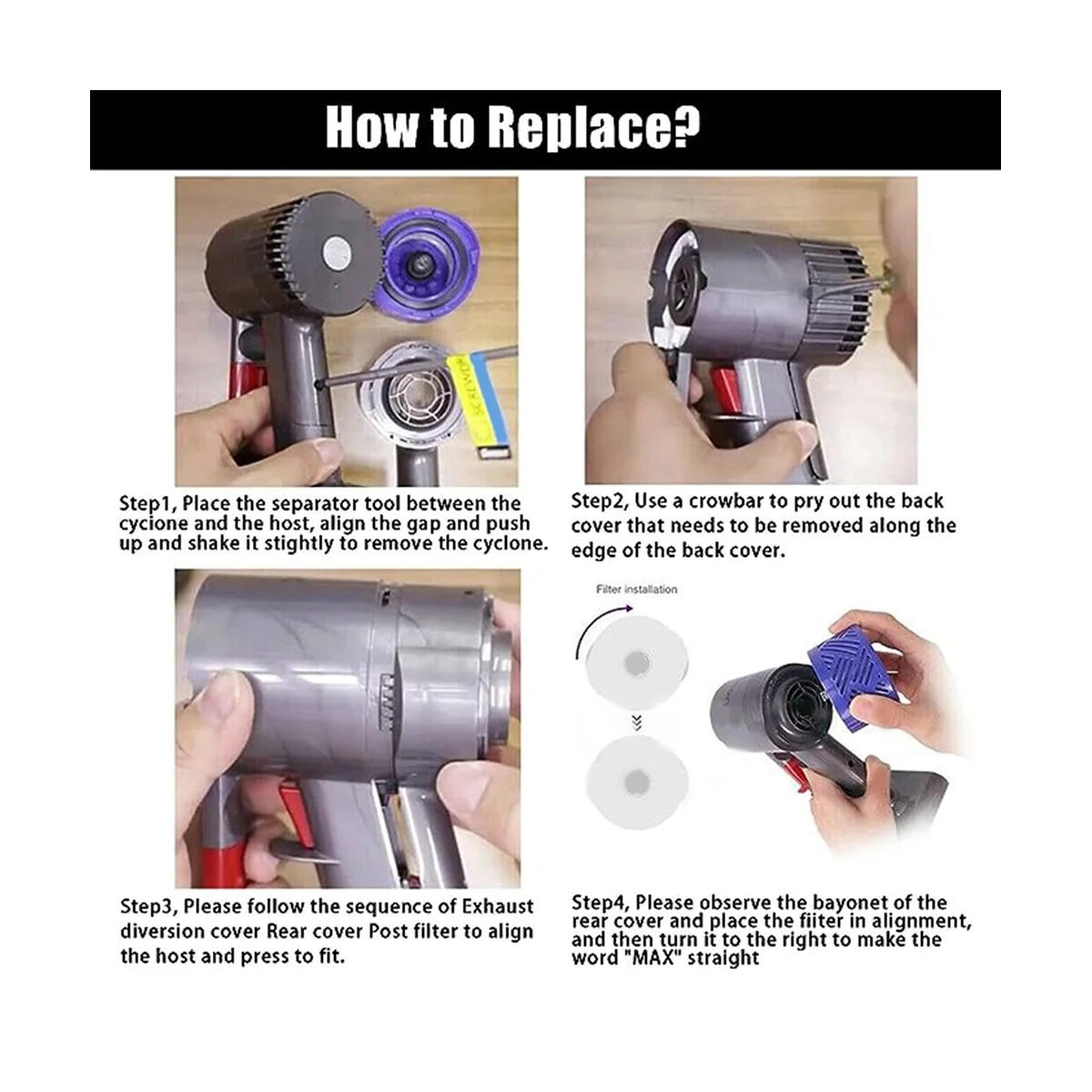 مناسبة لملحقات المكنسة الكهربائية V6 DC59 // 58/63/74 الغطاء الخلفي للمحرك الغطاء الواقي الأجزاء البلاستيكية