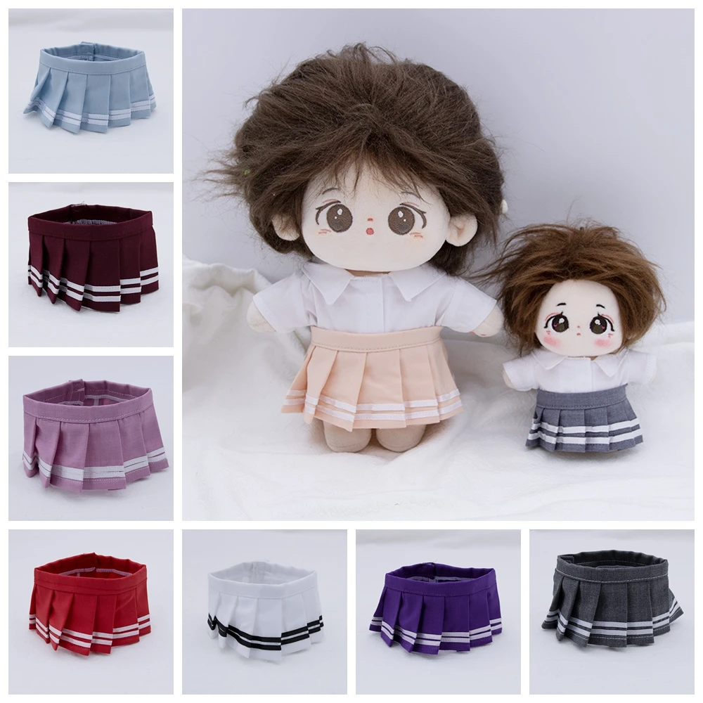 1pc 10/15/20cm Cotton Doll jk Skirt Mini Clothes  For Cotton Stuffed Dolls Plush Toys Clothes Accessories Idol Doll