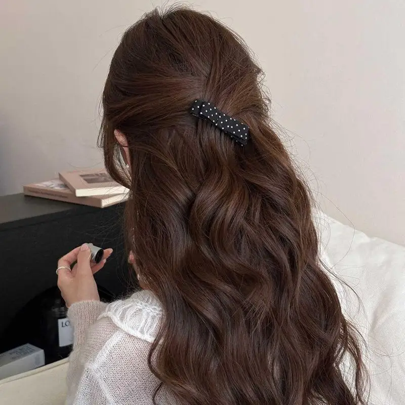 Polka-Dot-Schleifen-Haarkamm mit niedlichem Design, rutschfesten Zinken, perfekt für den täglichen Gebrauch, Partys und Schule. – Detail 10