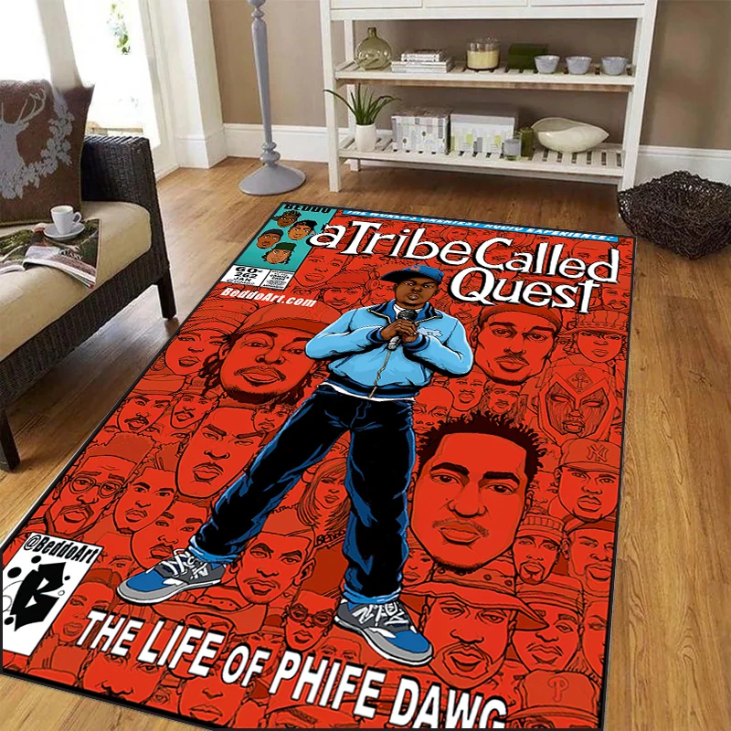 Hip Hop Music Rap Star Carpet for Living Room Home Decor Sofa Table Large Area Rugs Non-slip Kitchen Floor Mat Floor Carpet