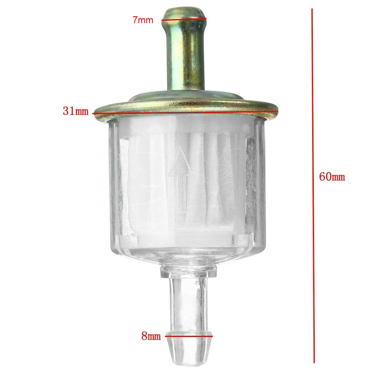 

2pcs Motorcycle Gasoline Filter Modification Accessories Universal Petrol Inline Fuel Filter Dirt Motorcycle Part Fit 5/16'' 8m