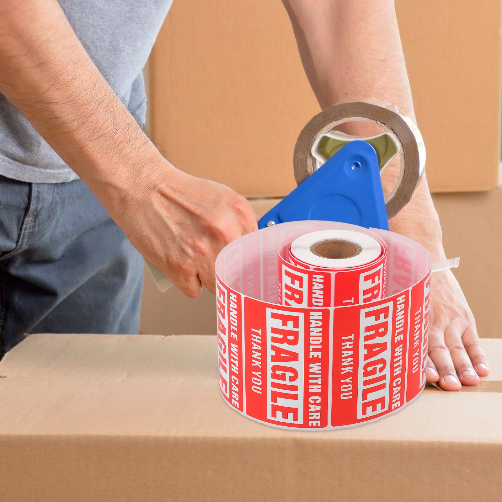 

Fragile Stickers for Moving Strong Adhesion Corrugated Boxes Cartons Pallets Creative Design Time Saving Shipping Warning