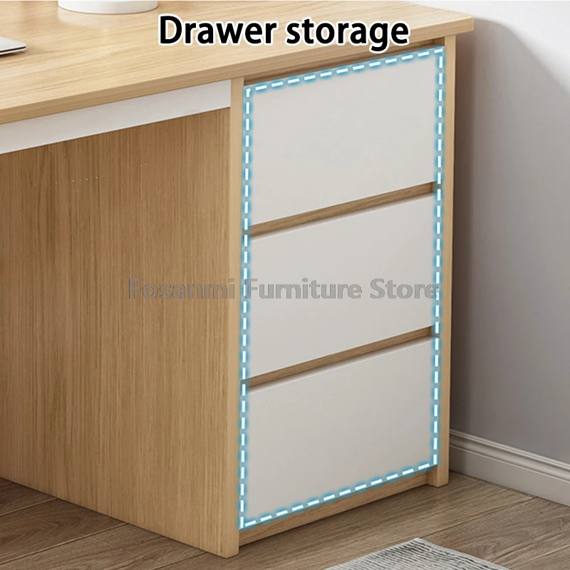 Scrivania minimalista con ripiano portaoggetti e cassetto Set di sedie da scrivania in rete traspirante Mobili per ufficio Set di tavoli e sedie per computer di casa