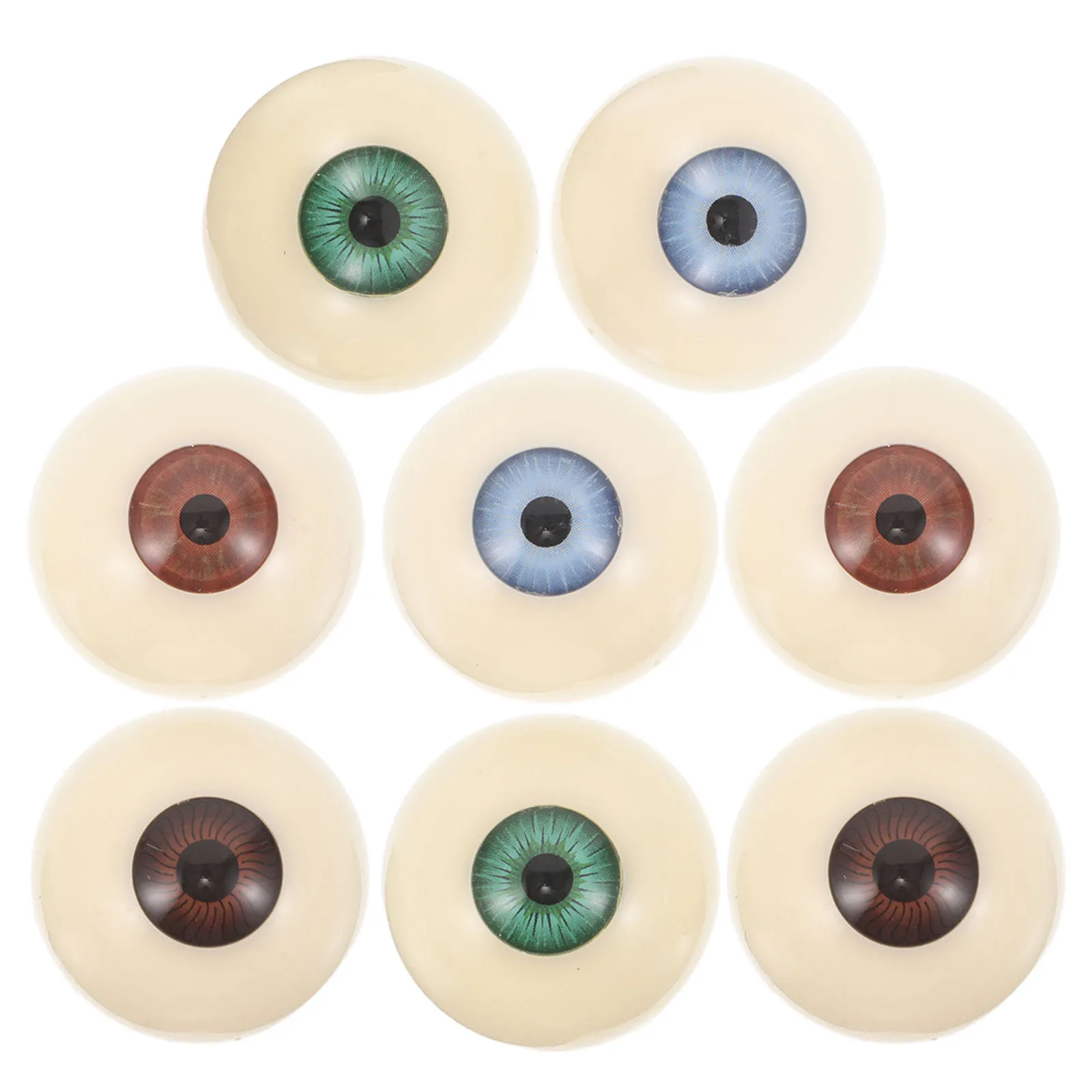 

8Pcs Halloween Realistic Acrylic Eyeballs Half Round Fake Eyes for Horror Crafts Stuffed Animal Decorations Eye Balls