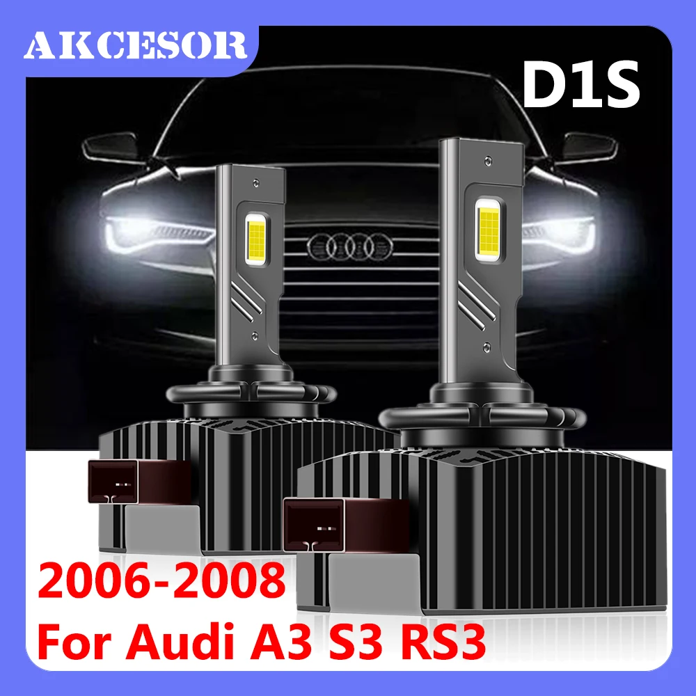 

D1S D1R D1C LED Headlight Bulbs Fit for Audi A3 S3 RS3 2006/2007/2008 6000K 70W 12000lm HID Replacement Kit Plug and Play 2pcs