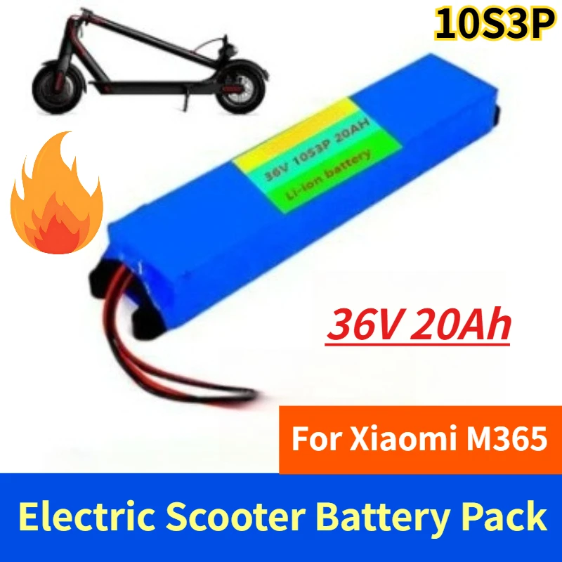 10S3P 36V 20Ah Electric Scooter Battery Pack for Xiaomi M365 with Stand