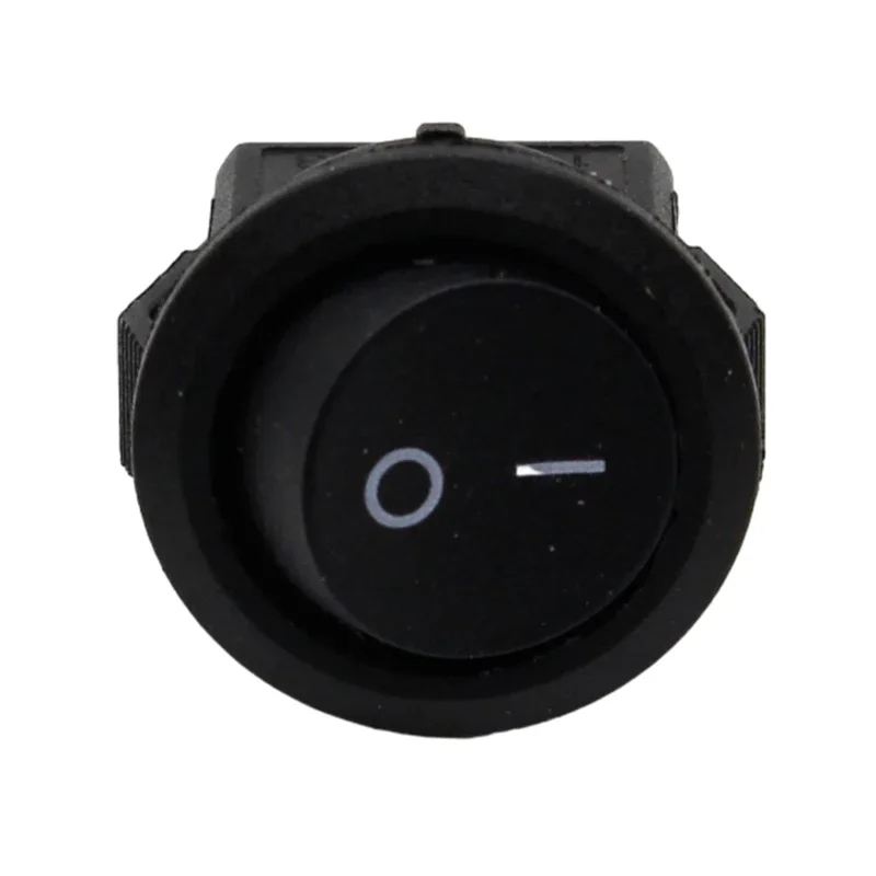 5* Small Round Black 2-Pin 2-Files 3A/250V 6A/125V Rocker Switch Seesaw Power Switch