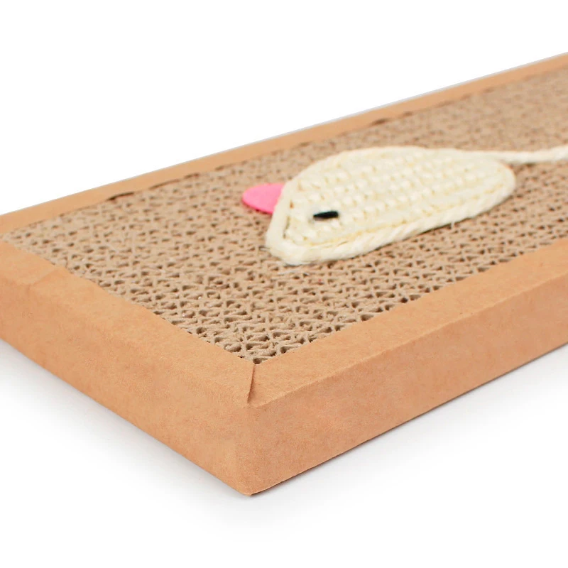 Sisal Mice Cat Scraper Corrugated Cat Scratcher Cardboard Pad for Cats Grinding Nails Durable Cat Claw Sharpener Cat Accessories