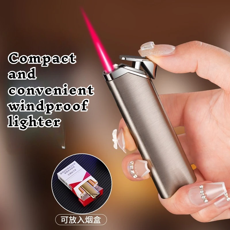 

New Long Strip Portable Direct Charging Inflatable Lighter with High Quality Windproof Cigarette Accessories