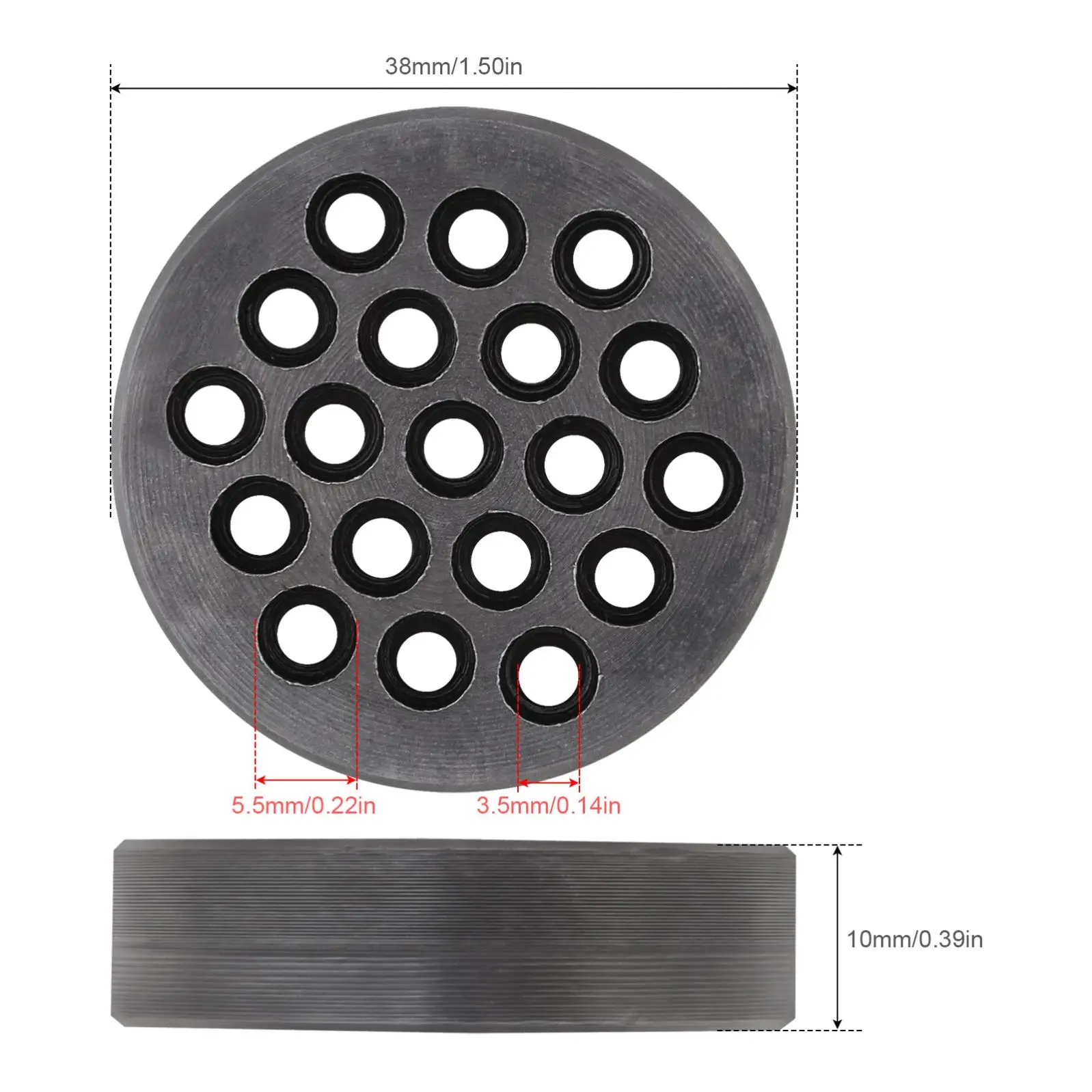 Base per aghi decalcificanti Base di supporto a forma di nido d'ape per ablatore ad aghi/strumenti pneumatici per la rimozione della ruggine, Base per aghi per la rimozione della ruggine