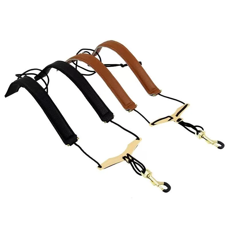 

Оптовая продажа от производителя, кожаный плечевой ремень для саксофона и фагота, подвесной шейный ремень для детей и взрослых