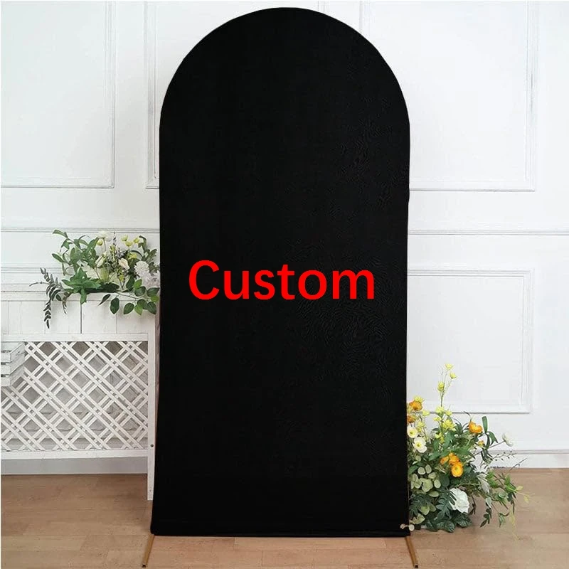 

Personalized Spandex Arch Cover Backdrop Customized with Photo Text for Party Wedding Birthday Holiday Graduation Exhibitions