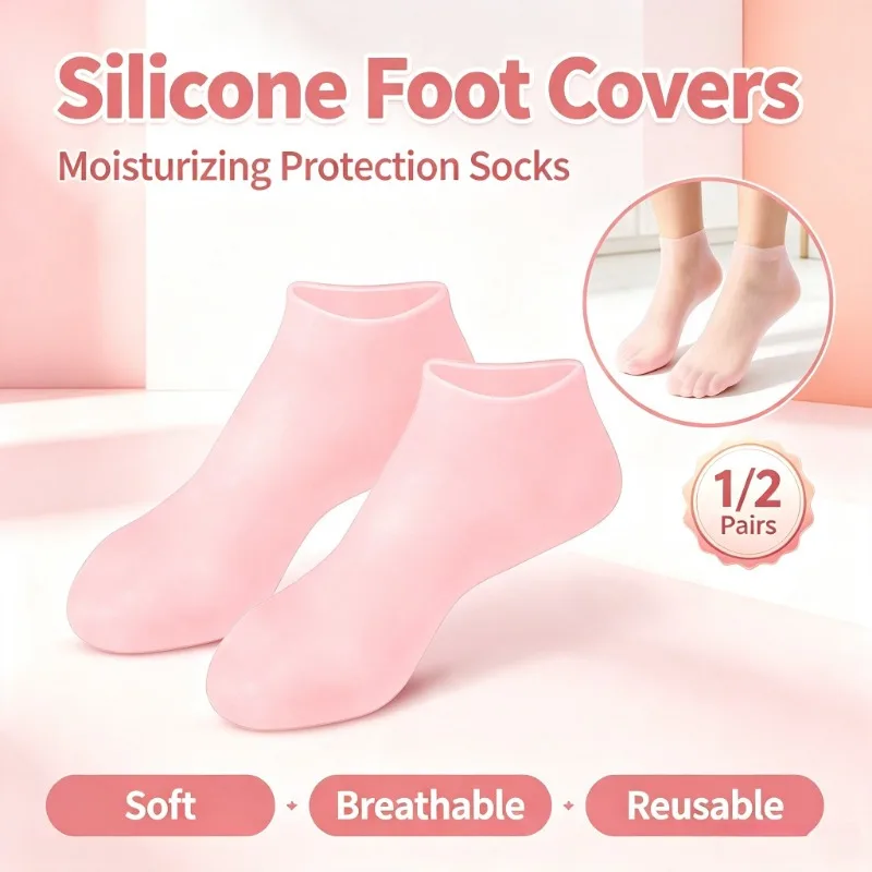 Moisturizing Silicone Foot Socks for Dry and Cracked Feet Women's Comfortable Moisturizing Socks Featuring Deep Moisture Therapy