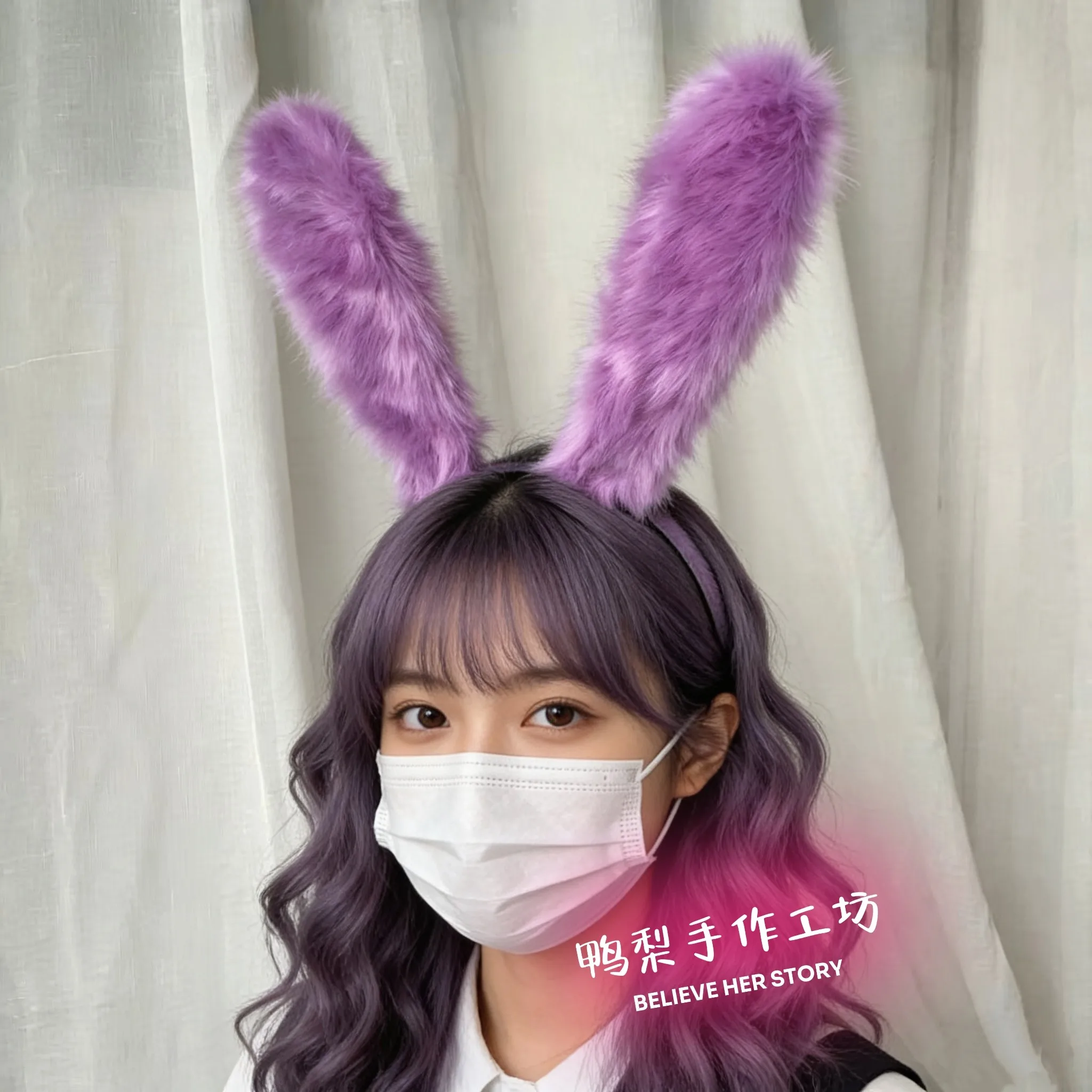 

Удивительный цифровой цирк Джакс ‌ Плюшевые кроличьи ушки для косплея, головной убор для девочек, аксессуары для игровых и аниме-костюмов на Хэллоуин