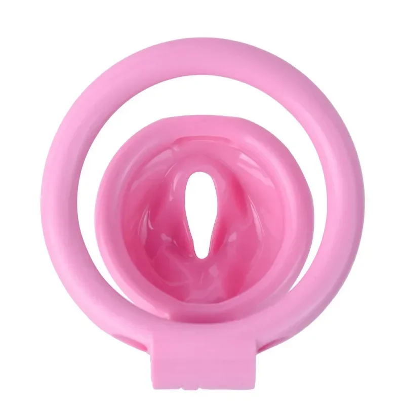 2024 Hot Sale Black Simulated Vagina Chastity Lock Abstinence Anti-Cheating Cock Cage with 4 Size Rings Male Sex Toys 18+ 정조대