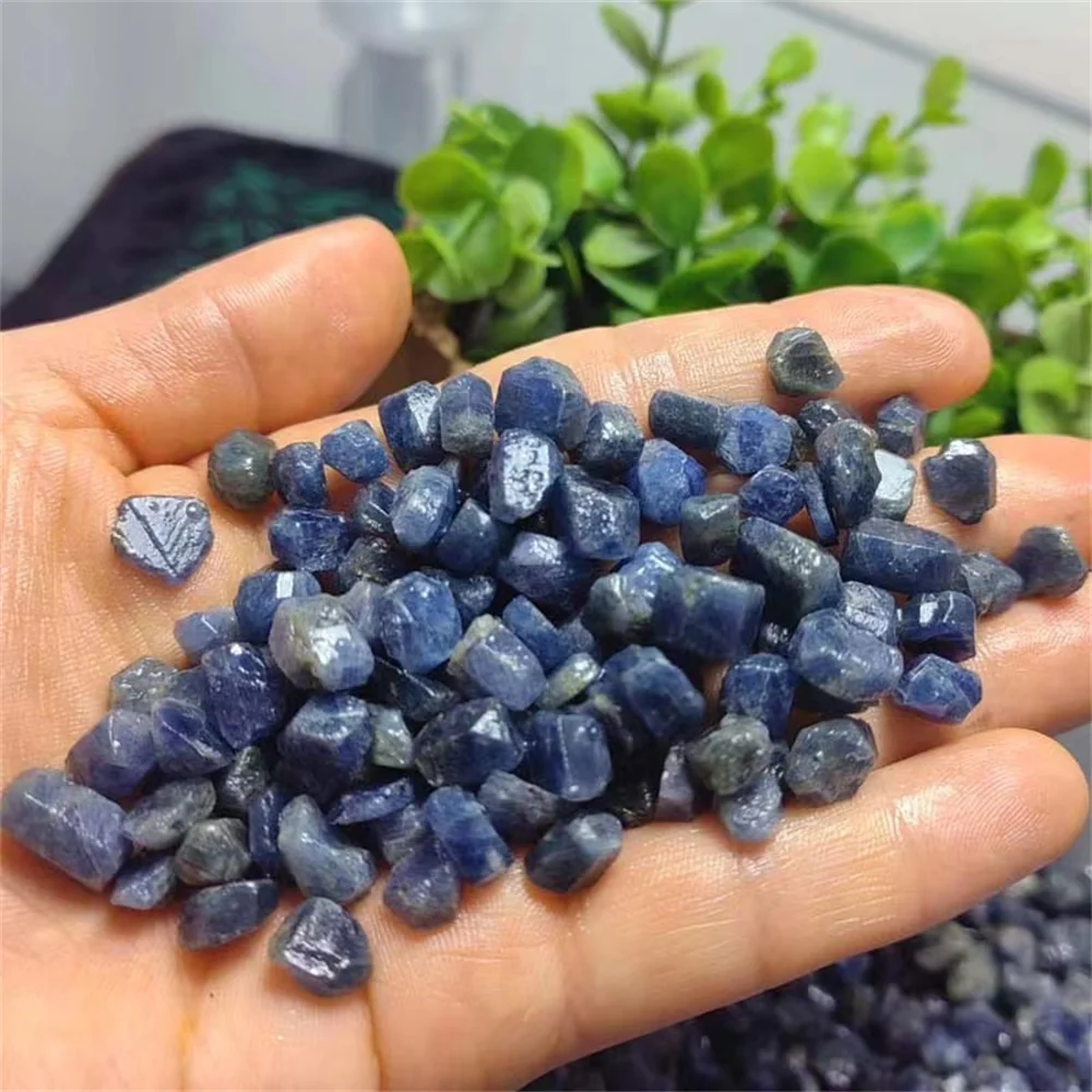 

Natural Blue Corundum Sapphire Crystals Quartz Raw Stone Reiki Healing Energy Mineral Home Room Decoration