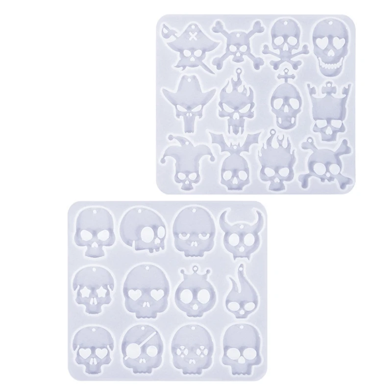 Pendientes cabeza calavera a juego moldes silicona resistentes, decoración del hogar para hacer joyas,