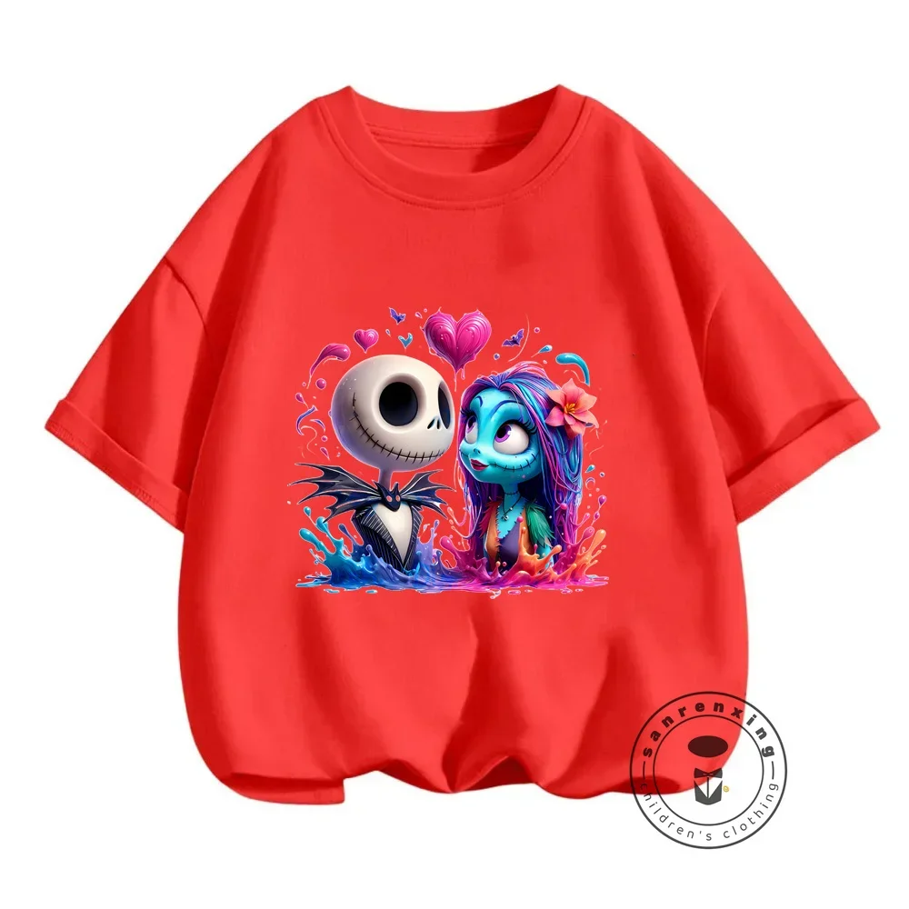 Vivace estate The Nightmare Before Christmas Q-Version Cartoon Tees for Kids Boys Girls rinfrescante o-collo Hip-Hop Style Garments