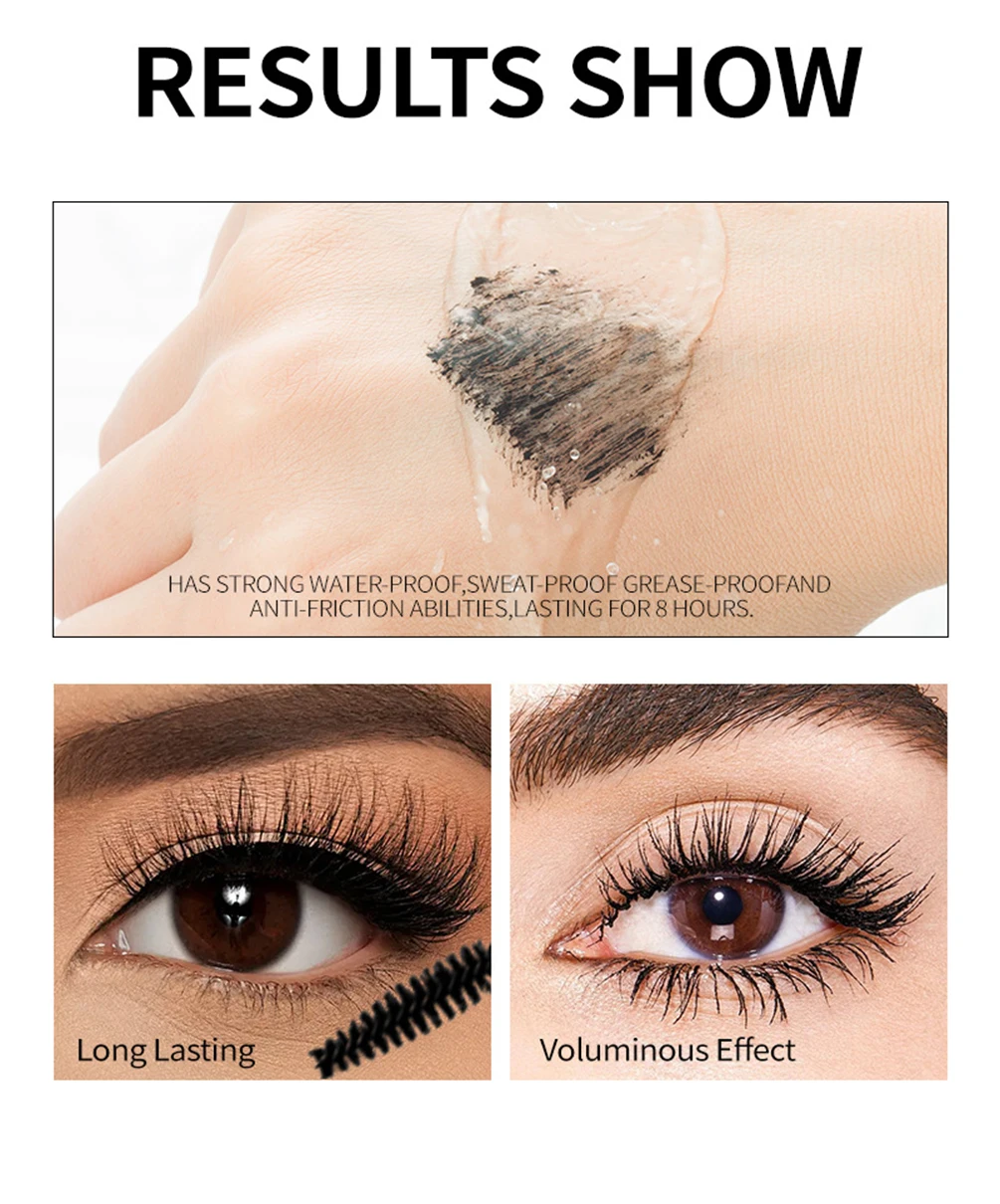 맞춤형 지속력 강한 마스카라 도매 프라이빗 라벨 방수 길어지는 두꺼운 컬링 빠른 건조 자연스러운 메이크업 골드 튜브 비건