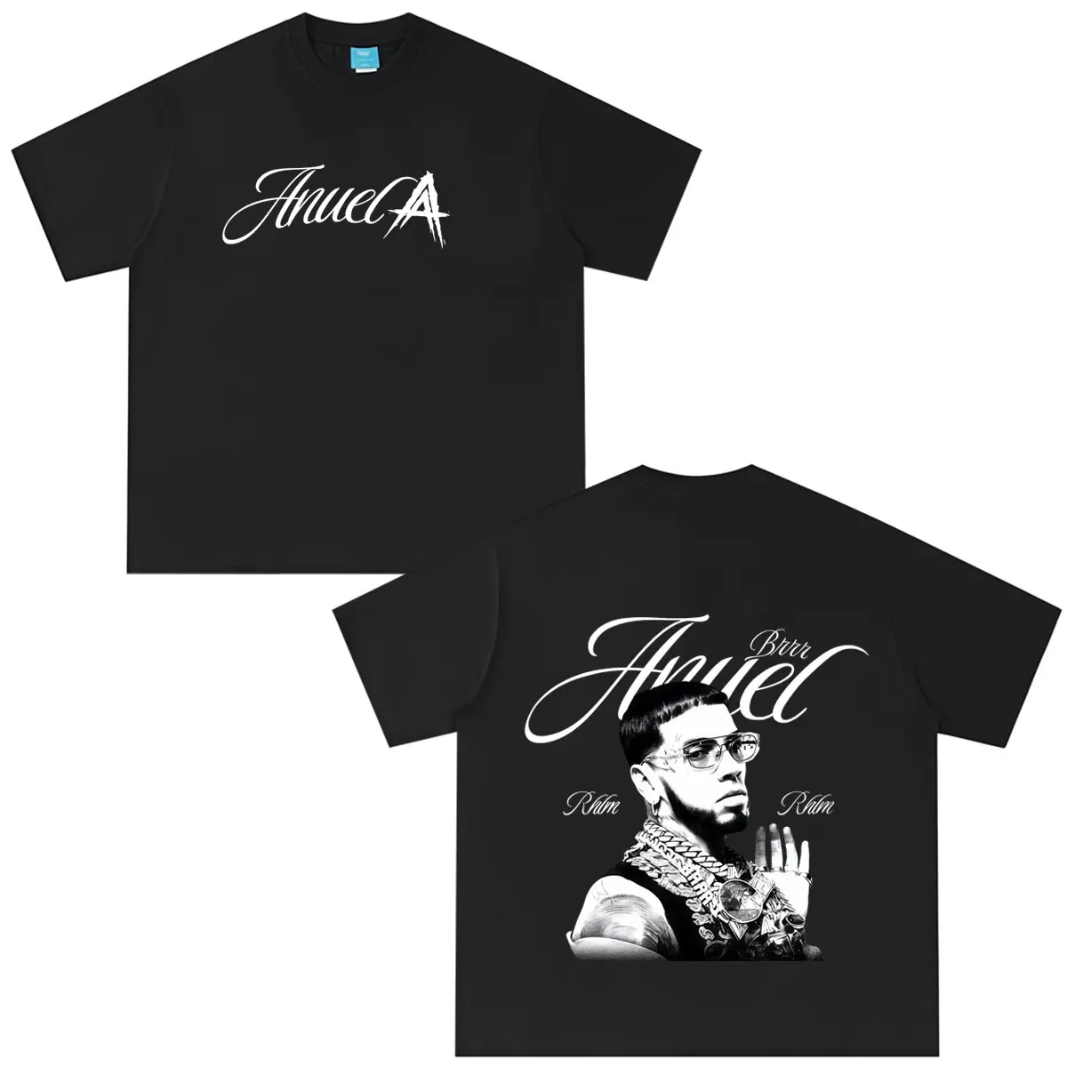 Anuel AA Real Hasta La Muerte Tour Print T-shirt Men Women Fashion Vintage T-shirt   Short Sleeve Casual Cotton Loose T Shirts
