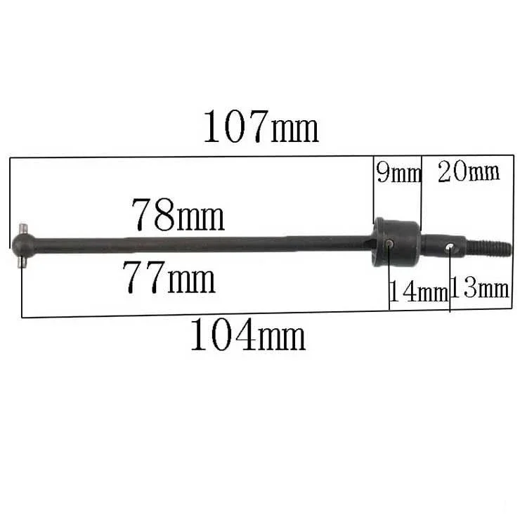 RC 166015 (08058+02168) Metal Universal Dogbone Shaft 2p For HSP 1:10 Nitro Off-Road Buggy