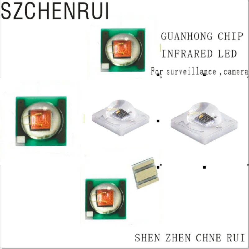 High Power 1000Pcs High Power 3w 3535 SMD LED Red Light740 850 IR Bulb Fiashlights