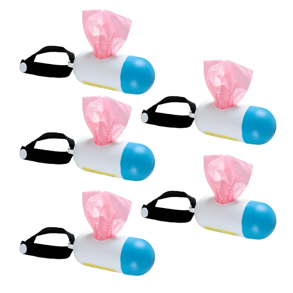 

5 set 5 Sets Garbage Bag Box Diapers Strollers Hanging Pp Plastic Trash Container Refillable Disposal Bags Baby Stroller