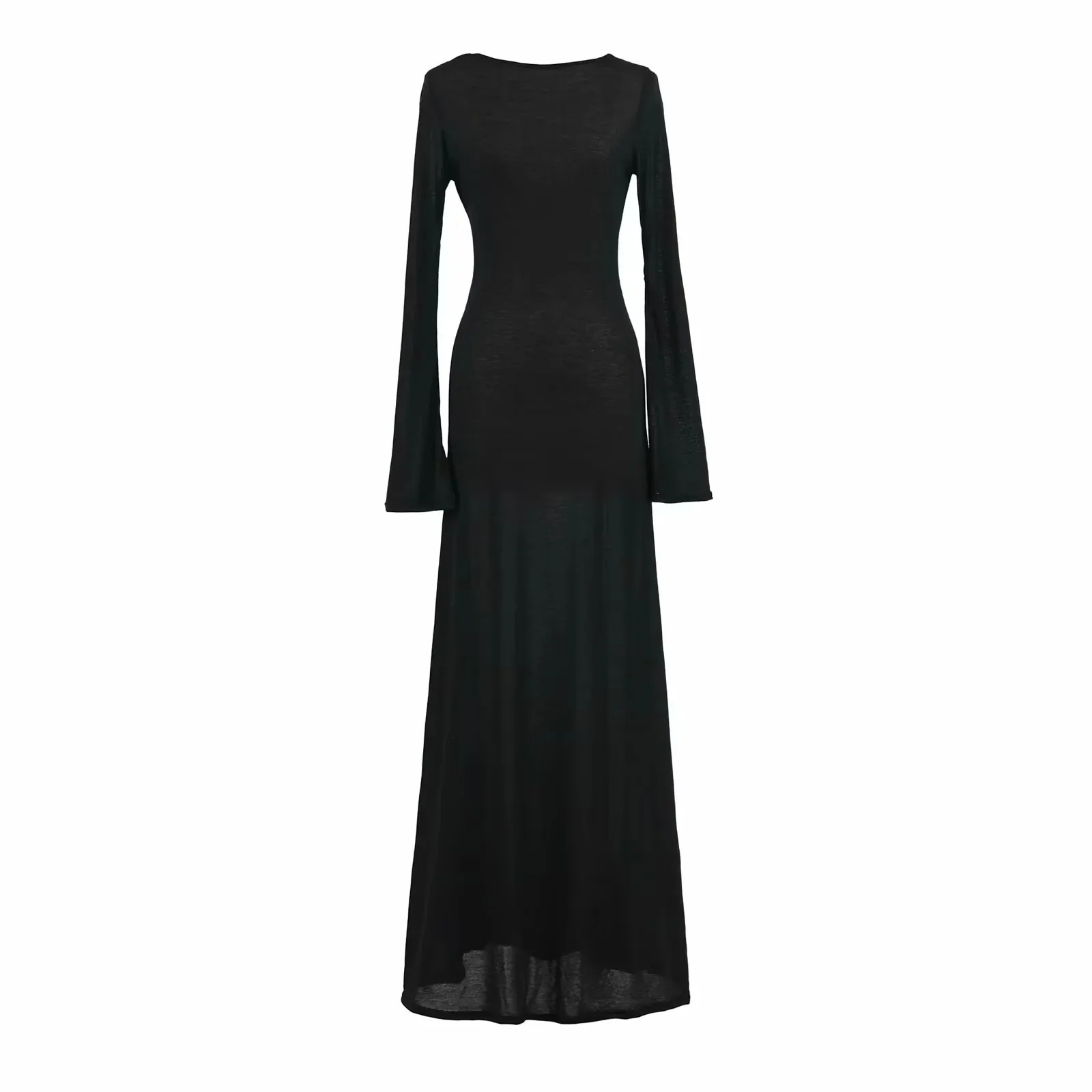 Summer Mesh Sheer Long Bikini Cover Ups for Women See Through Long Sleeve Beach Maxi Dresses Bathing Suits Beach Wear