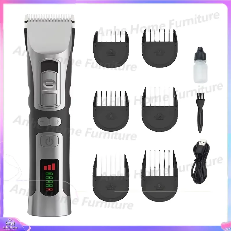 Pet Hair Trimmer Dog Grooming Clippers Cordless Cat Shaver Rechargeable Paws Care Kit Low Noise Professional Beauty