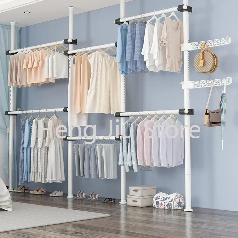 

Coat Racks Clothes Hanger Clothing Storage Floor Bedroom Garment Rack Rail Living Room Percheros Wall Rack Furniture