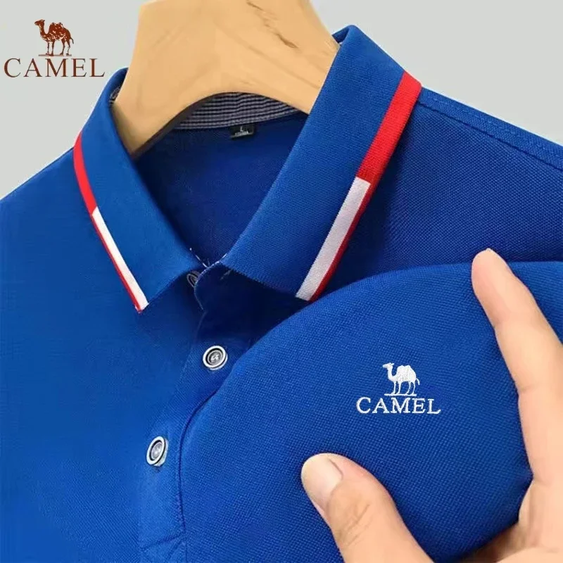 Nueva camiseta Polo bordada de marca de verano para hombre, camiseta de manga corta informal cómoda y transpirable de alta calidad a la moda