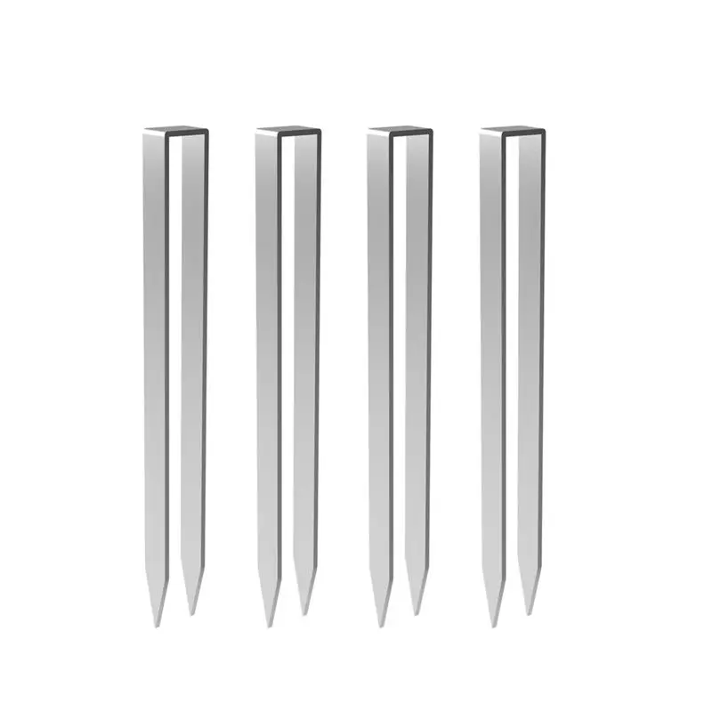 

Наземные анкеры для розовых арок, набор из 4 штук для крепления розовых арок, U-образные наземные анкеры из легированной стали, серебристые-A68E