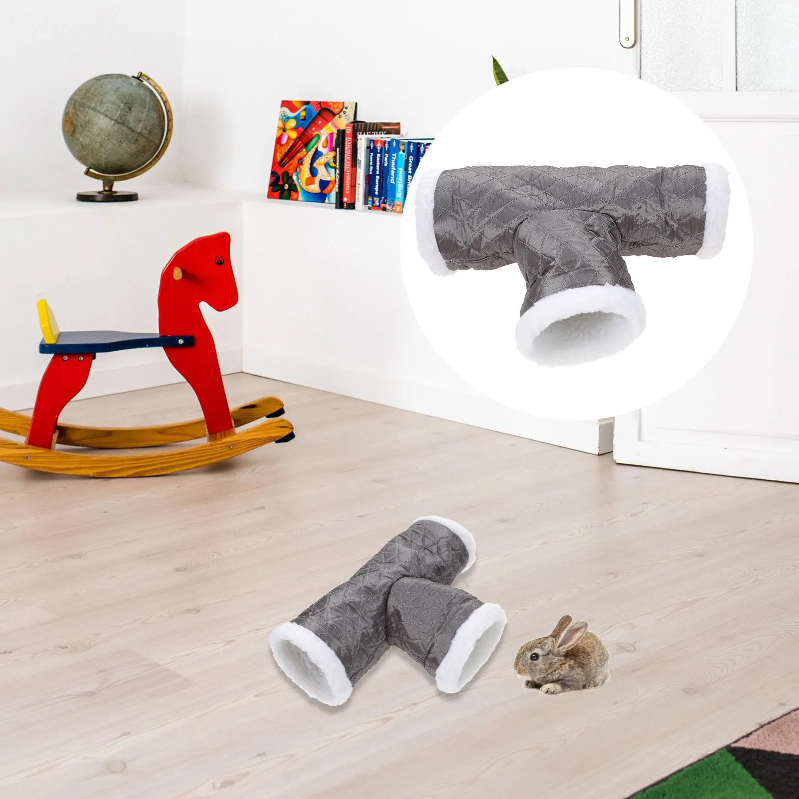 

Теплый флисовый туннель-убежище для мелких животных: премиум-дизайн для хомяков, джербилов, мышей, кроликов